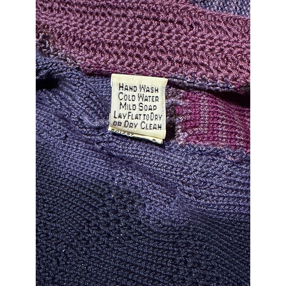 RARE Peruvian Connection Pima Cotton Grandpacore Knit Patchwork Cardigan - Picture 5 of 7